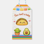 Taco über eine Babyparty Geschenkanhänger (Vorderseite)