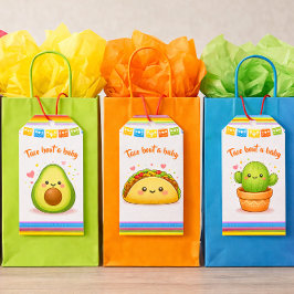 Taco über eine Babyparty-Kaktus Geschenkanhänger