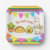 Taco über eine Babyparty Pappteller (Vorderseite)