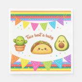 Taco über eine Babyparty Serviette (Vorderseite)