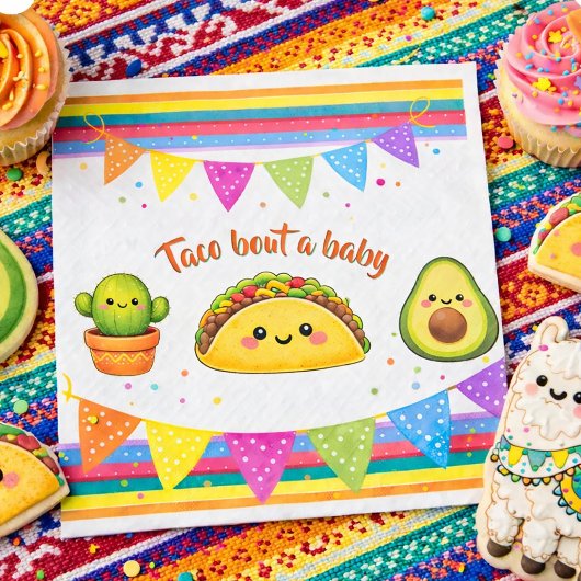 Taco über eine Babyparty Serviette