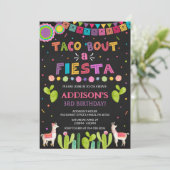 Taco "über eine Fiesta-Einladung Einladung (Stehend Vorderseite)