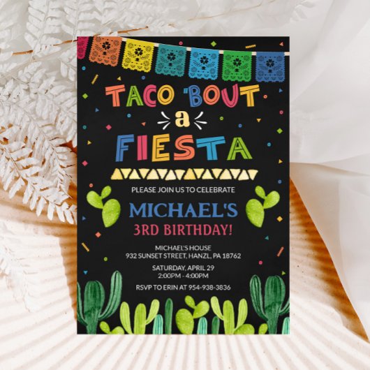 Taco über eine Fiesta-Einladung Einladung