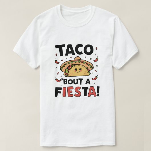 Taco 'über eine Fiesta! T-Shirt (Design vorne)