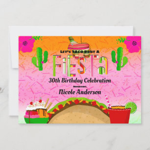 Taco Über eine Fiesta Tacos Margaritas Geburtstags Einladung