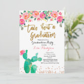 Taco über eine Graduiertenparty Einladungskarte Einladung (Stehend Vorderseite)