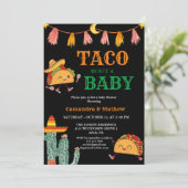 Taco über eine mexikanische Baby-Dusche Einladung (Stehend Vorderseite)