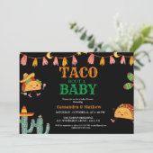 Taco über eine mexikanische Baby-Dusche Einladung (Stehend Vorderseite)