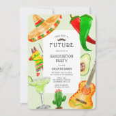 Taco über eine zukünftige mexikanische Graduierten Einladung (Vorderseite)