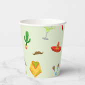 Taco über eine zukünftige mexikanische Graduierten Pappbecher (Rückseite)