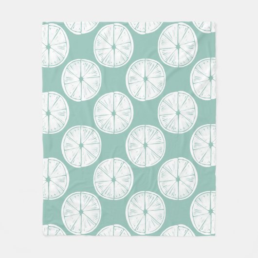 Taco über Liebe | Aquamarines Limones Muster Fleecedecke (Vorderseite)