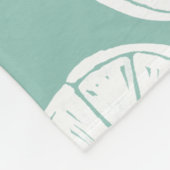 Taco über Liebe | Aquamarines Limones Muster Fleecedecke (Ecke)