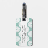 Taco über Liebe | Aquamarines Limones Muster Gepäckanhänger (Rückseite vertikal)