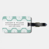 Taco über Liebe | Aquamarines Limones Muster Gepäckanhänger (Rückseite horizontal)