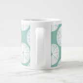 Taco über Liebe | Aquamarines Limones Muster Jumbo-Tasse (Rückseite)