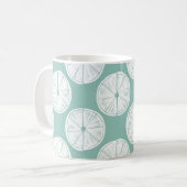Taco über Liebe | Aquamarines Limones Muster Kaffeetasse (Vorderseite Links)