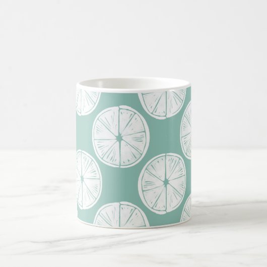 Taco über Liebe | Aquamarines Limones Muster Kaffeetasse (Mittel)