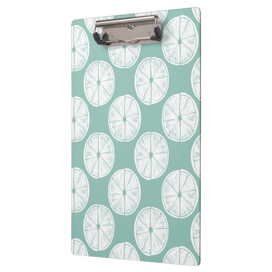 Taco über Liebe | Aquamarines Limones Muster Klemmbrett (Links)