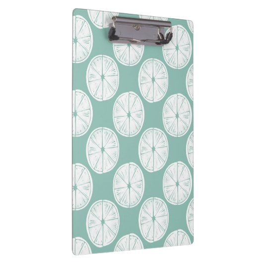 Taco über Liebe | Aquamarines Limones Muster Klemmbrett (Rechts)