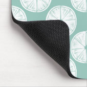 Taco über Liebe | Aquamarines Limones Muster Mousepad (Ecke)