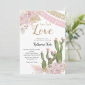 Taco über Liebe Brautdusche Einladung (Stehend Vorderseite)