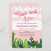 Taco über Liebe Brautdusche Einladung (Vorne/Hinten)