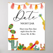 Taco über Liebe Brautparty Eheschließung Zeichen Poster (Vorne)