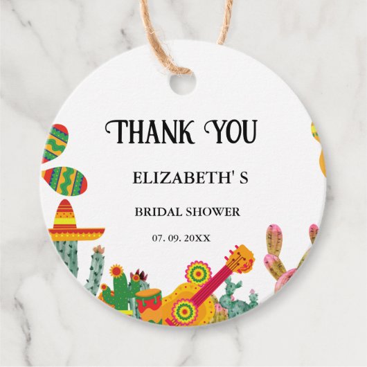 Taco über Liebe Brautparty vielen Dank Geschenkanhänger (Vorderseite)