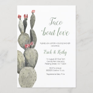 Taco über Liebe Cactus Peach Baby Shower Einladung