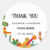 Taco über Liebe Dusche danke Runder Aufkleber (Vorderseite)