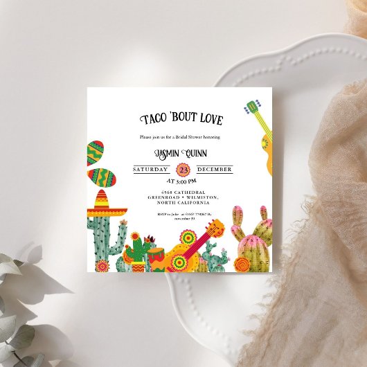 Taco über Liebe Ehepaar Dusche Hochzeit Einladunge Einladung