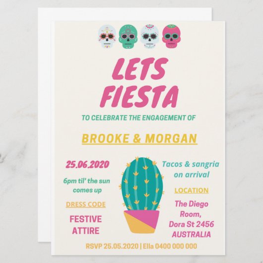 Taco über Liebe Einladung (Vorne/Hinten)