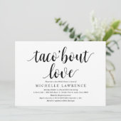 Taco über Liebe, Einladung zur modernen Brautdusch (Stehend Vorderseite)