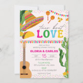 Taco über Liebe Fiesta Mexican Couple Dusche Einladung (Vorderseite)