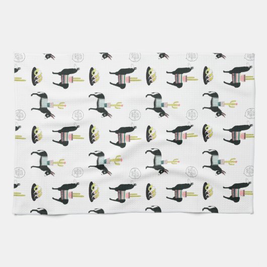 Taco über Liebe Geschirrtuch (Horizontal)