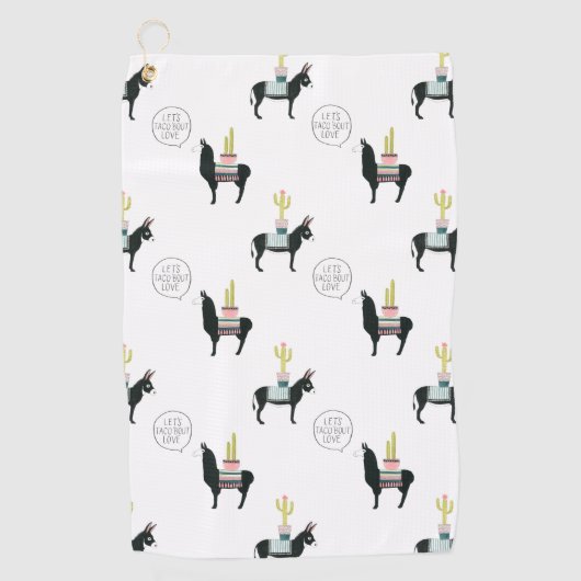 Taco über Liebe Golfhandtuch (Vorderseite)