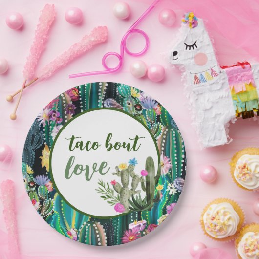 Taco über Liebe I Plate Pappteller (Party)
