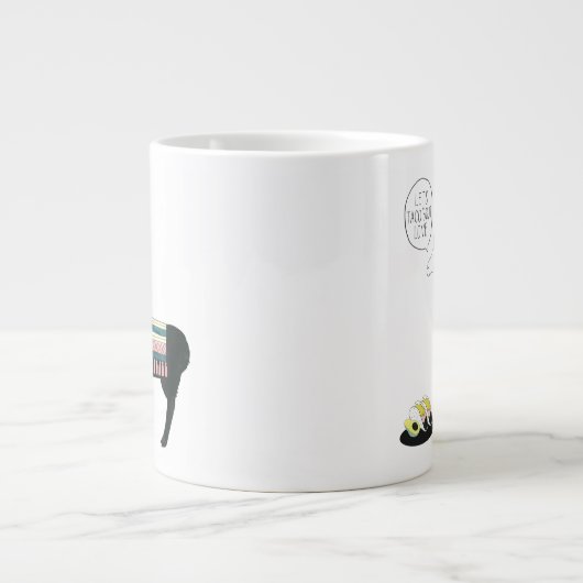 Taco über Liebe Jumbo-Tasse (Vorderseite)