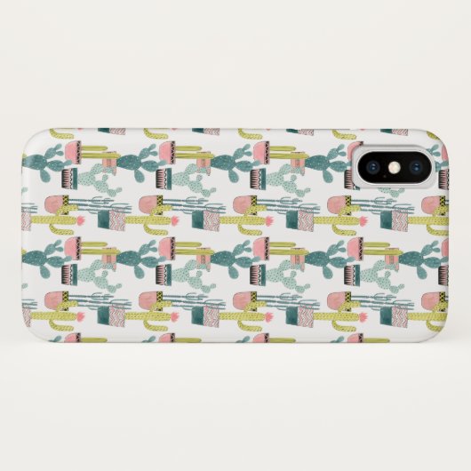 Taco über Liebe | Kaktus Muster Case-Mate iPhone Hülle (Rückseite (Horizontal))