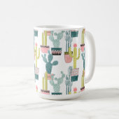 Taco über Liebe | Kaktus Muster Kaffeetasse (VorderseiteRechts)