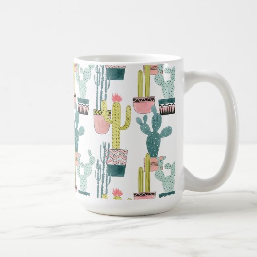 Taco über Liebe | Kaktus Muster Kaffeetasse (Rechts)