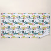 Taco über Liebe | Kaktus Muster Strandtuch (Vorderseite)