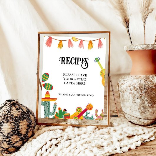 Taco über Liebe Kaktus Taco Rezeptionskarte Tafelz Poster