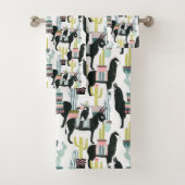 Taco über Liebe | Lama- und Donkey-Muster Badhandtuch Set (Insitu)