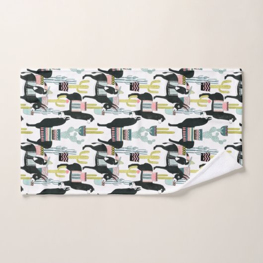 Taco über Liebe | Lama- und Donkey-Muster Badhandtuch Set (Handtuch)