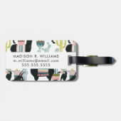 Taco über Liebe | Lama- und Donkey-Muster Gepäckanhänger (Rückseite horizontal)