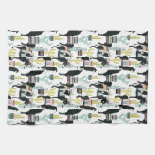 Taco über Liebe | Lama- und Donkey-Muster Geschirrtuch (Horizontal)