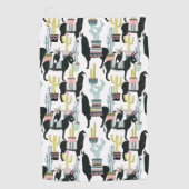 Taco über Liebe | Lama- und Donkey-Muster Golfhandtuch (Vorderseite)