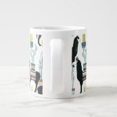 Taco über Liebe | Lama- und Donkey-Muster Jumbo-Tasse (Rückseite)