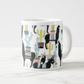Taco über Liebe | Lama- und Donkey-Muster Jumbo-Tasse (Vorderseite Rechts)